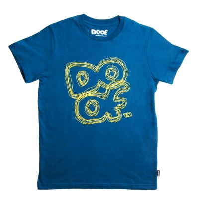 Doof Tee - Scribbled (Dark Teal)