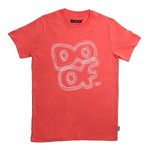 Doof Tee - Scribbled (Coral)